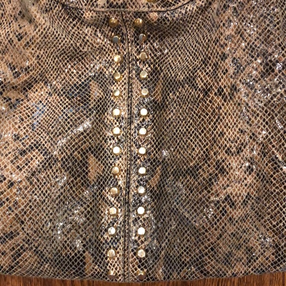 Michael Kors faux snakeskin studded grey bag - Picture 2 of 12